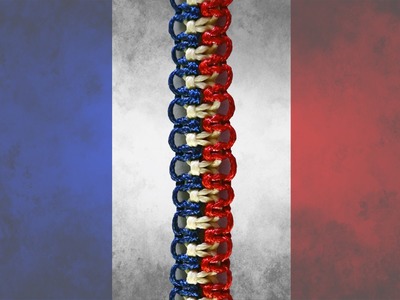 Easy Friendship Bracelet in the colors of French Flag (DIY)