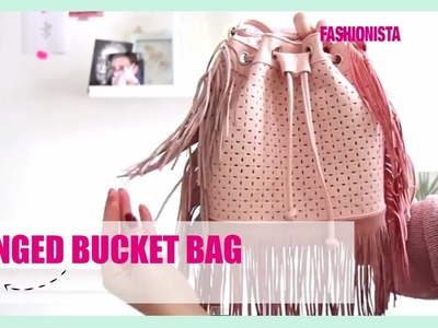 Fashionista DIY: Fringed Bucket Bag