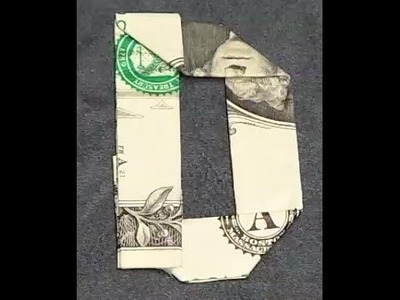 Fold Origami Dollar Bill Alphabet Letter D