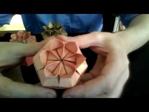 Folding a Six petal flower Gift box (full video)