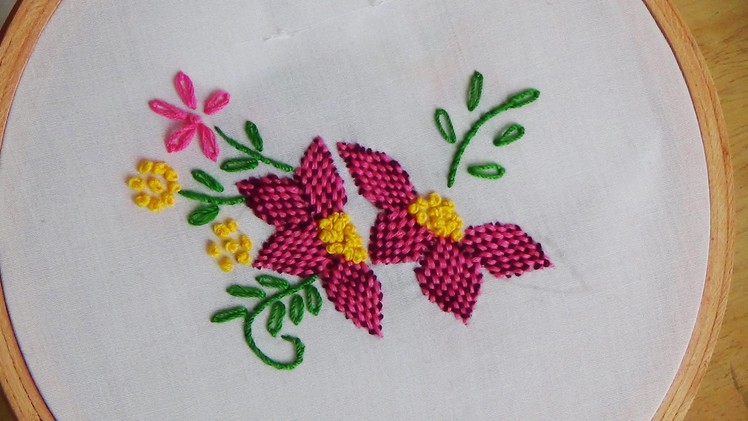 Hand Embroidery: Checkered Flower Stitch