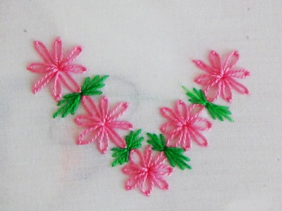 Hand Embroidery: Lazy Daisy Flowers Variation