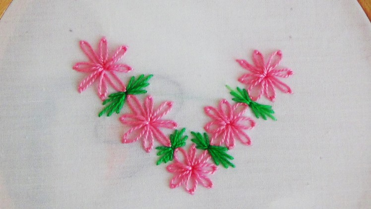 Hand Embroidery: Lazy Daisy Flowers Variation