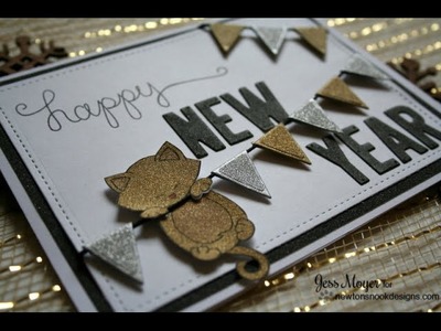 Happy New Year Card with Newton's Nook Designs
