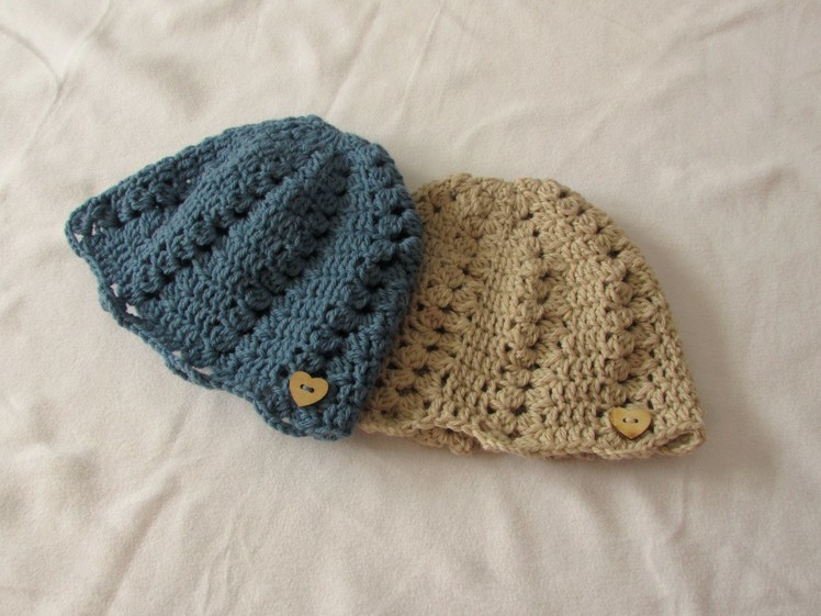 How to crochet a pretty women's hat. beanie