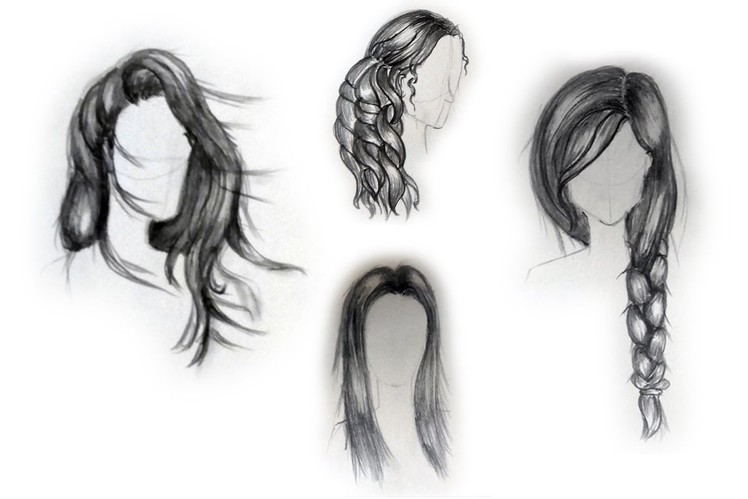 How to draw female hairstyles - For beginners