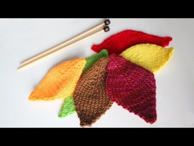 How to Knit a LEAF Shape: Easy for Beginning Knitters