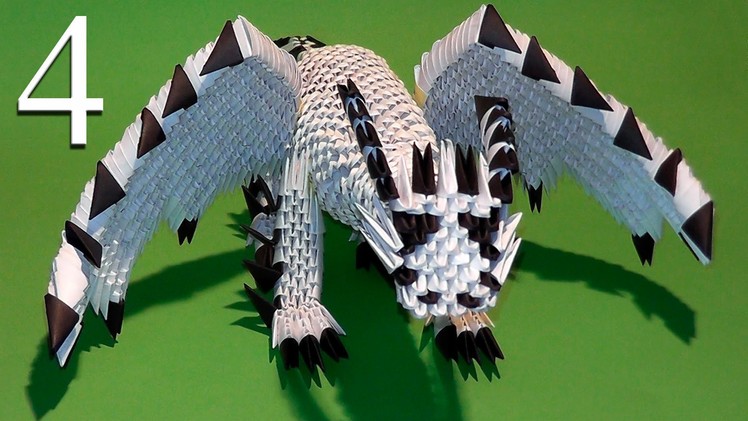 How to make the dragon tutorial 3D origami (part 4)