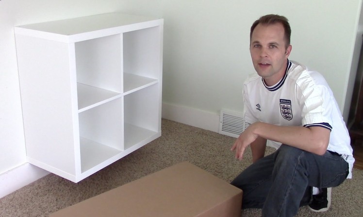 Ikea EXPEDIT. KALLAX shelf - how to assemble and wall mount bookcase