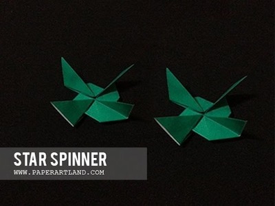 Let's make an origami Air Spinner that spins on a table