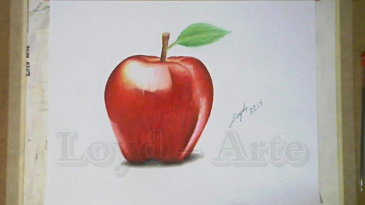 Manzana Roja Dibujo realista - Red Apple Time Lapse Draw
