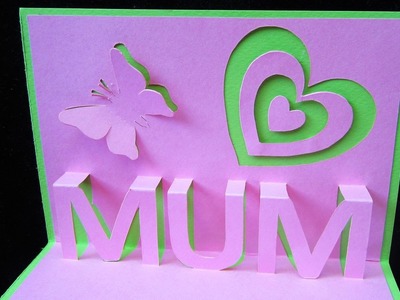 Mother's day pop up card - learn how to make a popup card as a gift for mum (mom) - EzyCraft