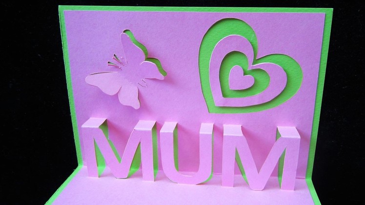 Mother's day pop up card - learn how to make a popup card as a gift for mum (mom) - EzyCraft