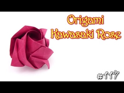 Origami Rose Kawasaki easy - Yakomoga Origami tutorial