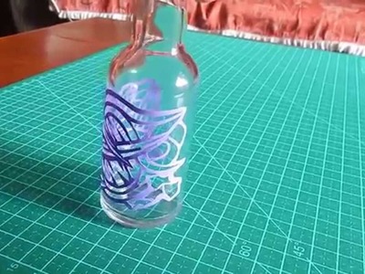 Paper cut art on the bottle