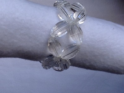 Stretch cord and Oval bead easiest Bracelet