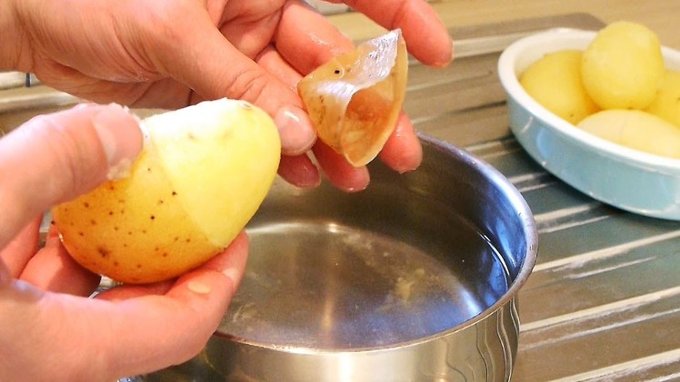 Super Quick Potato Peeling! - Life Hack