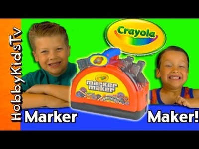 Crayola Make a Marker! Homemade Marker Kit + DIY Artwork by HobbyKidsTV