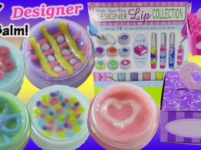 DIY Designer Lip Gloss! Mix Make & Design Your Own Glitter lip Balm! Shopkins Nail Kit! FUN