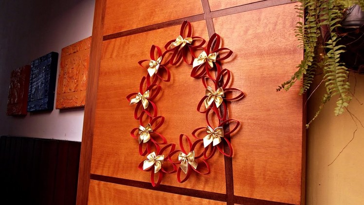 DIY - Guirlanda de flores - Especial Natal