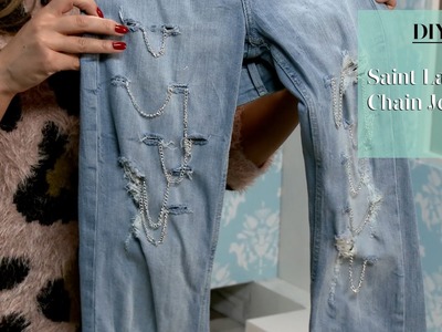 DIY: Saint Laurent Inspired Chain Jeans