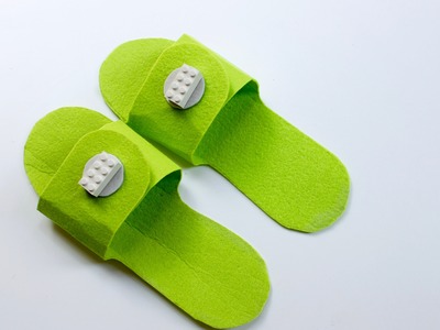 Easy craft: How to make DIY Lego slippers