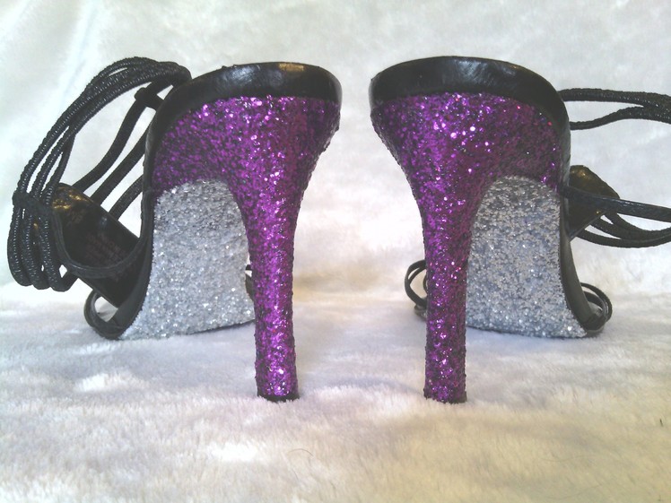 Easy DIY Glitter High Heel Shoes-The Correct Way-Prom,Weddings,Halloween
