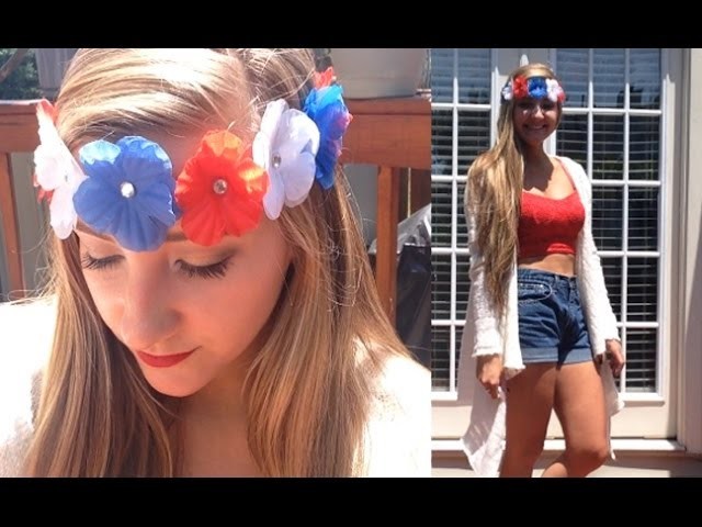 Fourth of July Outfit Idea + DIY Festive Flower Headband!