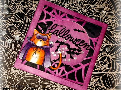 Handmade Halloween: Day 1 ~ Batty Shaker Card featuring Simon Says Stamp