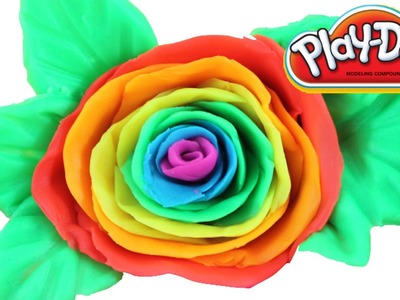 Play-Doh How to make RAINBOW Flowers! DIY Learn Colors!