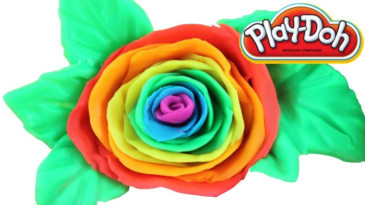 Play-Doh How to make RAINBOW Flowers! DIY Learn Colors!
