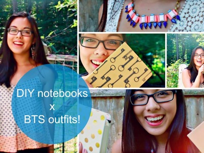 Back to College Looks + DIY notebooks! | Collab with BrokebutBougie