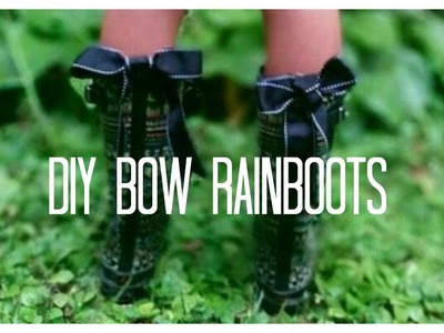 DIY Bow Back Rain Boots