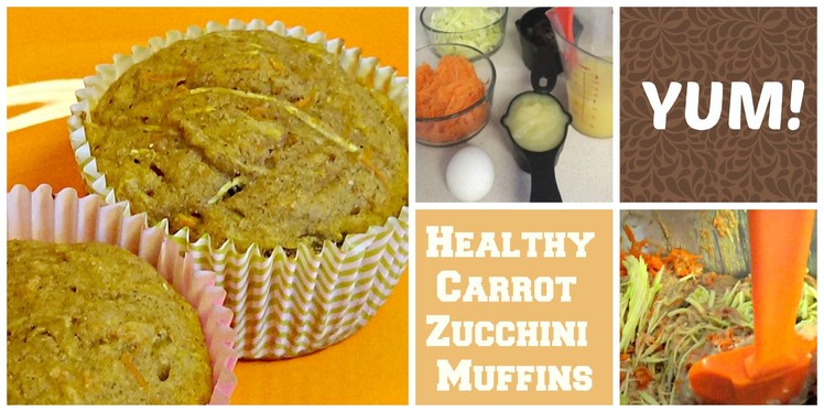 DIY Easy CARROT ZUCCHINI Muffins UNDER 100 Calories | Healthy Snacks