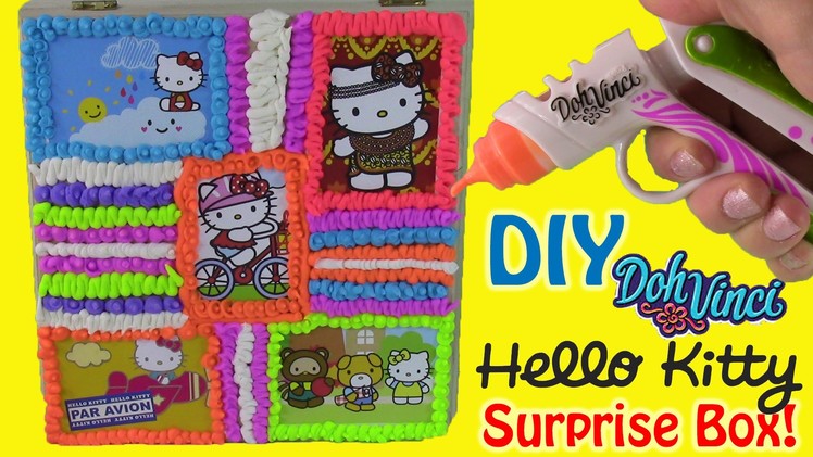 DIY Hello Kitty BOX with DohVinci! Surprise Toys inside! Disney Tsum Tsum Bath Bomb!
