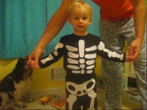 DIY Toddler Skeleton Costume