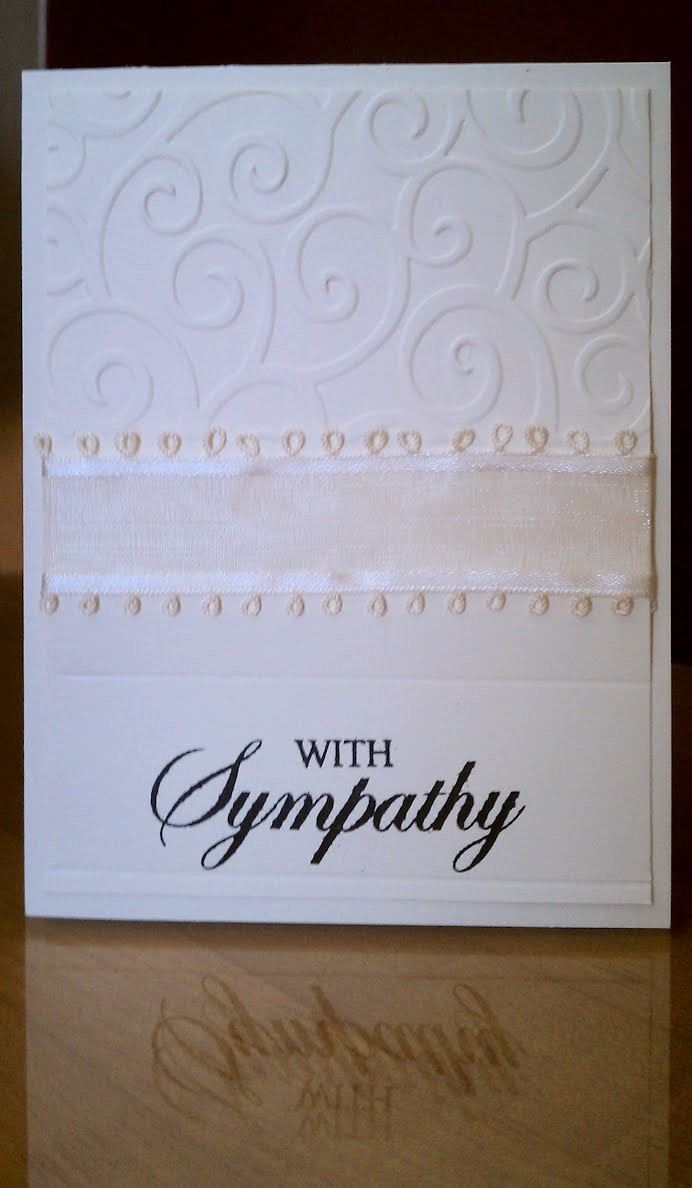 Peaceful Cream Handmade Sympathy Card