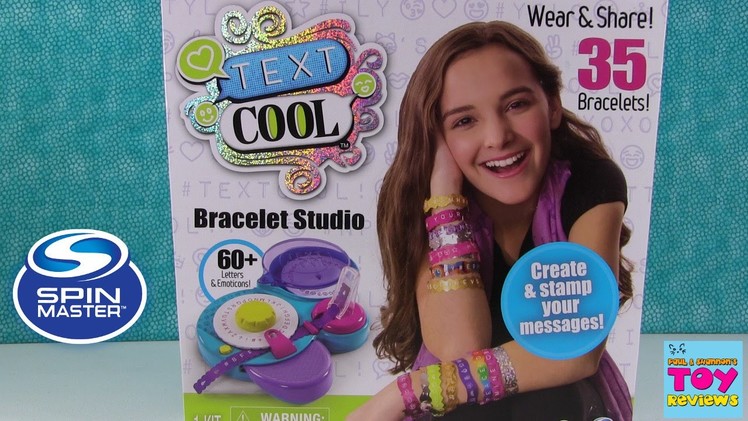 Text Cool Bracelet Studio DIY Toy Review | Spin Master Toys | PSToyReviews