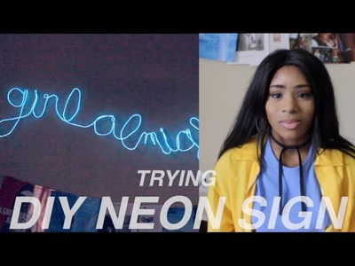 Attempting Rookie Mag Favorites: DIY Neon Sign + Jingle Brows