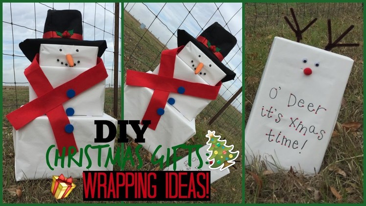 DIY Christmas Gift Wrapping Ideas: Snowman and Reindeer!