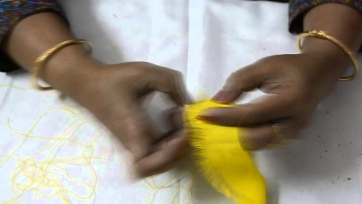 DIY Fabric Feather Stick