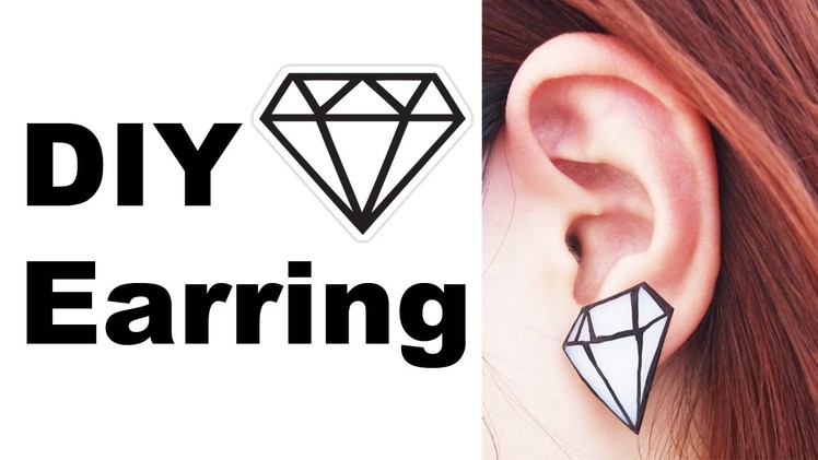 DIY Fun & Quirky Diamond Earring with shrink plastic