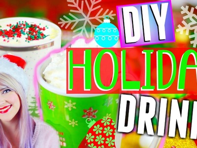 DIY: Holiday Drinks! Sugar Cookie Hot Chocolate + Candy Cane Milkshake!