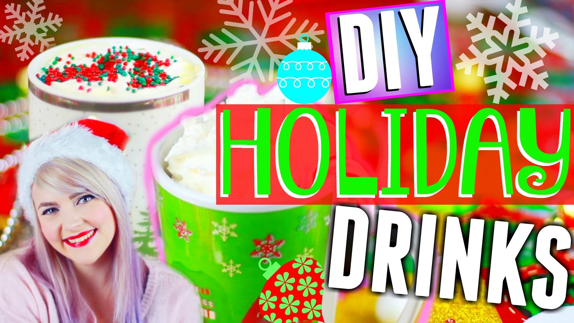 DIY: Holiday Drinks! Sugar Cookie Hot Chocolate + Candy Cane Milkshake!