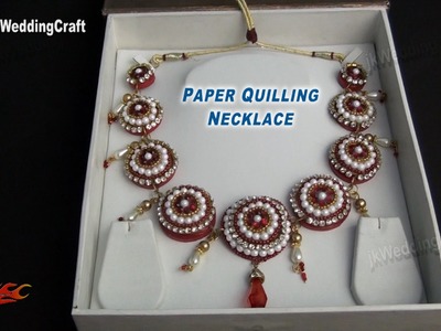 DIY Paper Quilling Bridal Necklace | How to make | JK Wedding Craft  050