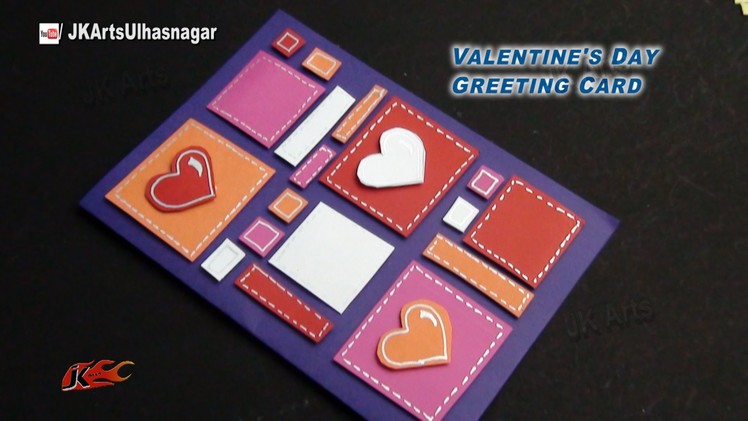 DIY Valentine's Day Heart Greeting Card | How to make | JK Arts 859