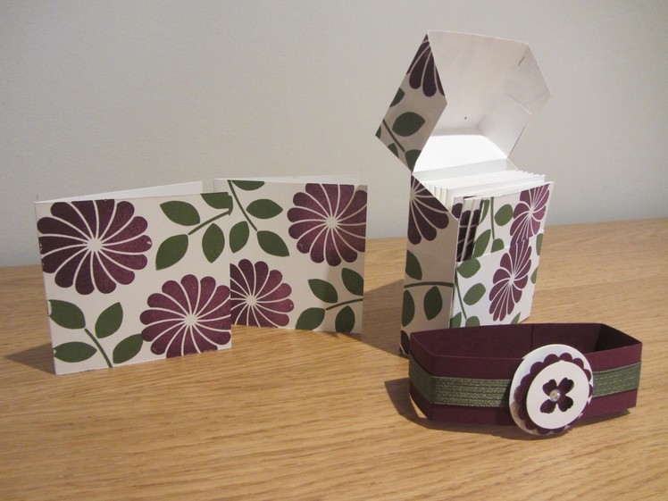 Flip top 3 x 3 card gift box tutorial, handmade with Crazy About You from Stampin' Up UK