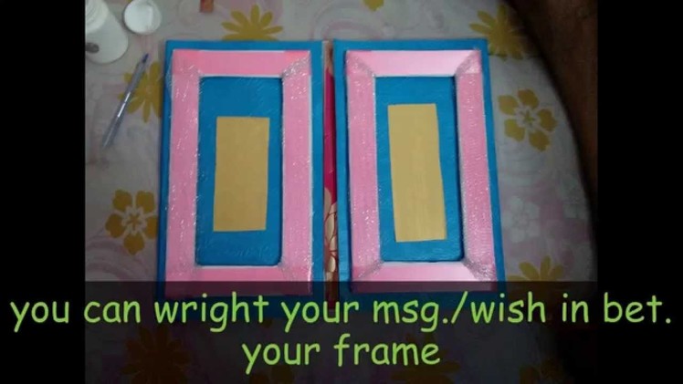 How to make a handmade photo frame cum greeting card in just one minute