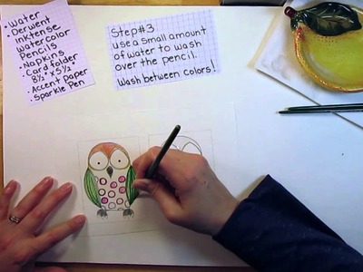 Watercolor Pencils On Handmade Cards