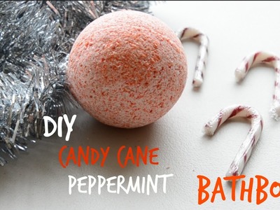 DIY Candy Cane Peppermint Bath Bomb (Easy Christmas Gift) | Ali Coultas